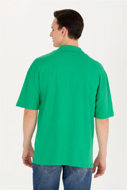 U. S. Polo Assn Мужская зеленая футболка-поло оверсайз - U.s. polo assn фото 11