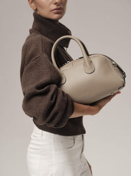 Кожаная сумка Kandys DBR 31206 бежевый латте  фото 7