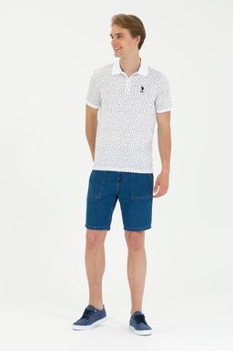 Мужская темно-синяя футболка с воротником-поло - U.s. polo assn фото 4