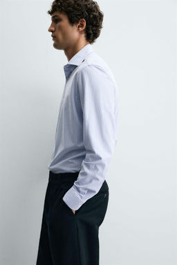 CAMISA REGULAR FIT / Azul / Blanco - Zara фото 5