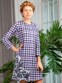 Платье "Патриция", фиолетово-серый