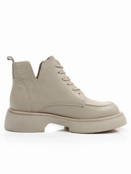 01-XKL22-107R LT. BEIGE Ботинки демисезонные женские (натуральная кожа, байка)