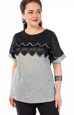 Очаровательная блуза  из мягкого трикотажного полотна высокого качества3308 блуза