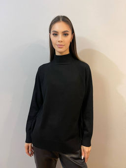 K13071 Джемпер (вязаный трикотаж) ЧЕРНЫЙ