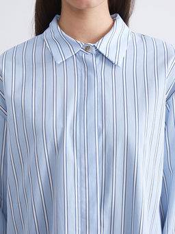 ?izgili Oversize Poplin Kad?n G?mlek Tunik