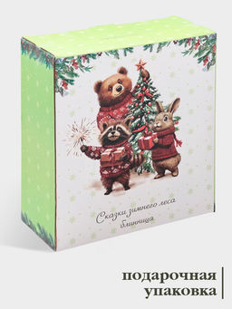 Блинница новогодняя Доляна Сказки зимнего леса, 23.5?9.7 см, доломит, белая  фото 3