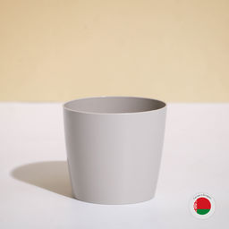 Цена за 4 шт. Кашпо для цветов, d=10 см, 0.5 л, пластик, бежевое