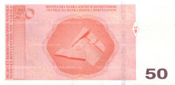 Банкнота 50 конвертируемых марок 2024 года Босния и Герцеговина (Йован Дучич)
