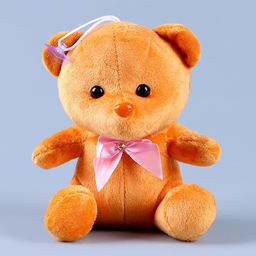 Мягкая игрушка «Мишка», с бантиком, 20 см, с присоской, коричневый