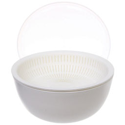 Дуршлаг пластиковый "Фаттория" 24*12см двойной с чашей и крышкой 4предмета