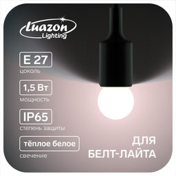 Лампа светодиодная Luazon Lighting, G45, Е27, 1.5 Вт, для белт-лайта, набор 20 шт., свечение тёплое белое