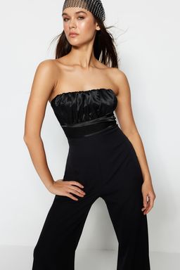 TRENDYOLMILLA Siyah Dokuma Saten Tulum TPRSS23TU00002  фото 3