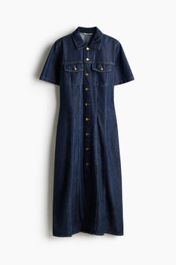 Vestido camisero en denim