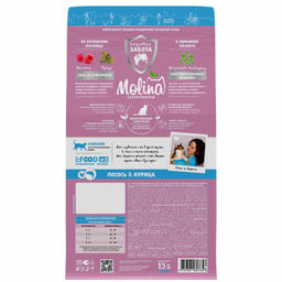 MOLINA, Сухой корм с лососем и куриц для взр.стерилиз.кошек,STERILISED.SALMON&CHICKEN,0.4 кг,1060758  фото 7