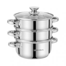 Пароварка 3-х ярусная ZEIDAN нерж, 3-х слойн. капсул. индукц. дно, d20см-3,2л, арт. Z-501108