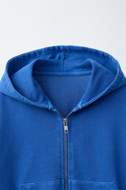 SUDADERA FELPA CREMALLERA / Azul?n - Zara фото 3