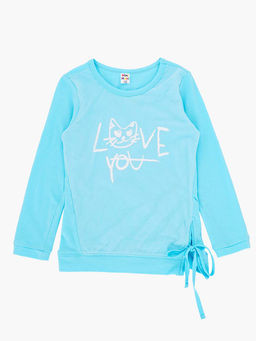 Лонгслив для девочки UD 2371 св.бирюза - Mini maxi фото 4