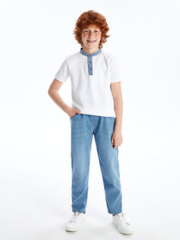 Beli Lastikli Rahat Kal?p Erkek ?ocuk Jean Pantolon - Waikiki фото 4
