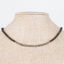 Бусы из Обсидиана золотистого и Пирита огранка