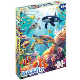 Пазл Морские глубины, большая коробка, 104 элемента