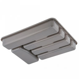 Лоток для столовых приборов пластмассовый 34х27х5см, темно-серый (Россия)