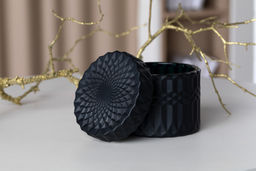 "Stilerra home" PFH-013 Банка декоративная d 8.5 см 9 см черный черный
