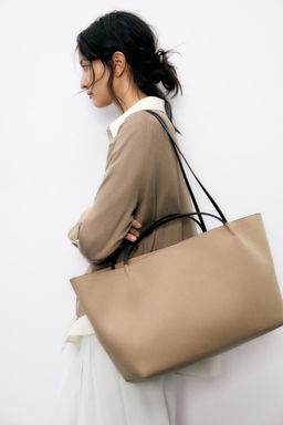 DOUBLE HANDLE TOTE BAG - Zara фото 2