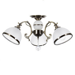 Светильник потолочный «28066/3AB WT» ЭкономСвет, 3×40 Вт, E27, белый, 28×48×50 см