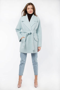 Пальто женское демисезонное (пояс) - El podio фото 3