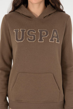 Женский базовый свитшот цвета хаки Неожиданная скидка в корзине - U.s. polo assn фото 6