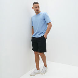 Футболка мужская MINAKU: Basic line MAN голубая, размер 48