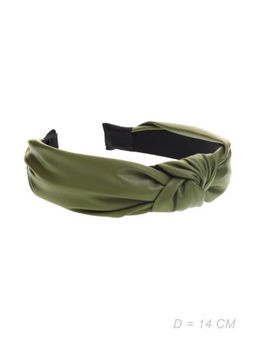 Ободок для волос экокожа / GTS-19 /уп.12/зеленый - Галеонтрейд фото 3