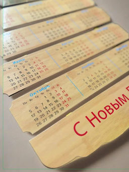 61114 Календарь настенный деревянный