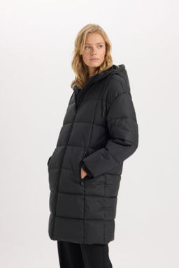 Regular Fit Kapusonlu Fermuarl? Cepli Parka