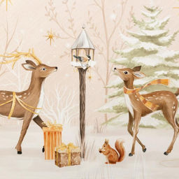 Скатерть новогодняя «Этель» Christmas forest, 150×220 ±3 см с ГМВО, 100% хлопок, 190 г/м²