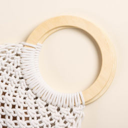 Сумка женская SL Home, ручное плетение, хлопок, кольцо 14.5 см, 30×45 см
