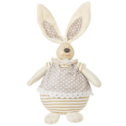 Игрушка набивная "Заяц/Зайка", L18 W13 H37/27 см, 2в.