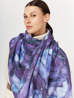 Большой, мягкий, тонкий и очень нежный двусторонний палантин с рисунком - Tantino фото 3