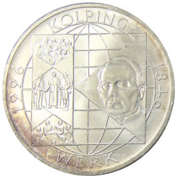 10 марок 1996 года A Германия  150 лет первой католической ассоциации ремесленников А. Колпинга