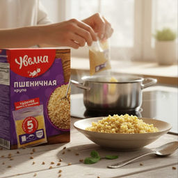 У Крупа в пакет для варки Пшеничная 80г