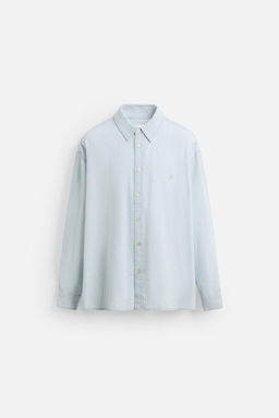 EMBROIDERED STRIPE SHIRT - Zara фото 7