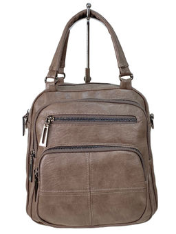 Женская сумка-рюкзак трансформер из искусственной кожи, цвет хаки - Greta фото 2