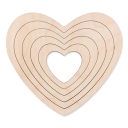 Заготовка для декорирования Mr. Carving ВД-1150 Формы для эпоксидной смолы фанера 0.6 см 5 шт Сердце