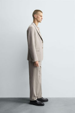 TEXTURED SUIT TROUSERS - Zara фото 4