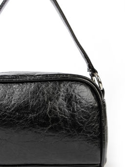 LACCOMA сумка Лаура-черный эко кожа хлопок  фото 4