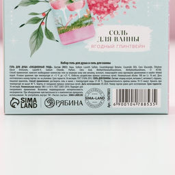 Подарочный набор новогодний Игристого года: гель для душа 100 мл и соль для ванны 100 г, Чистое счастье