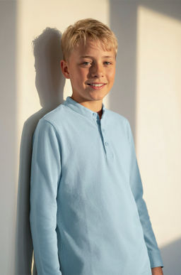 Рубашка-поло с длинным рукавом для мальчика Happyfox