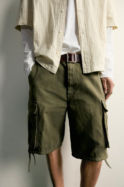 BERMUDA CARGO RELAXED FIT / Verde - Zara фото 5