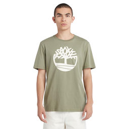 Футболка Timberland T-Shirt Kennebec River Tree Logo Regular оливковая  фото 5
