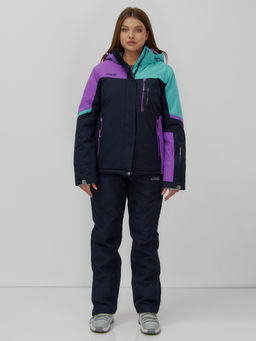 Горнолыжный костюм женский зимний голубого цвета 02819Gl